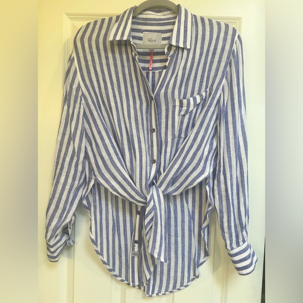 Rails (collab w/Free People) blue and white striped button down. Size Small.